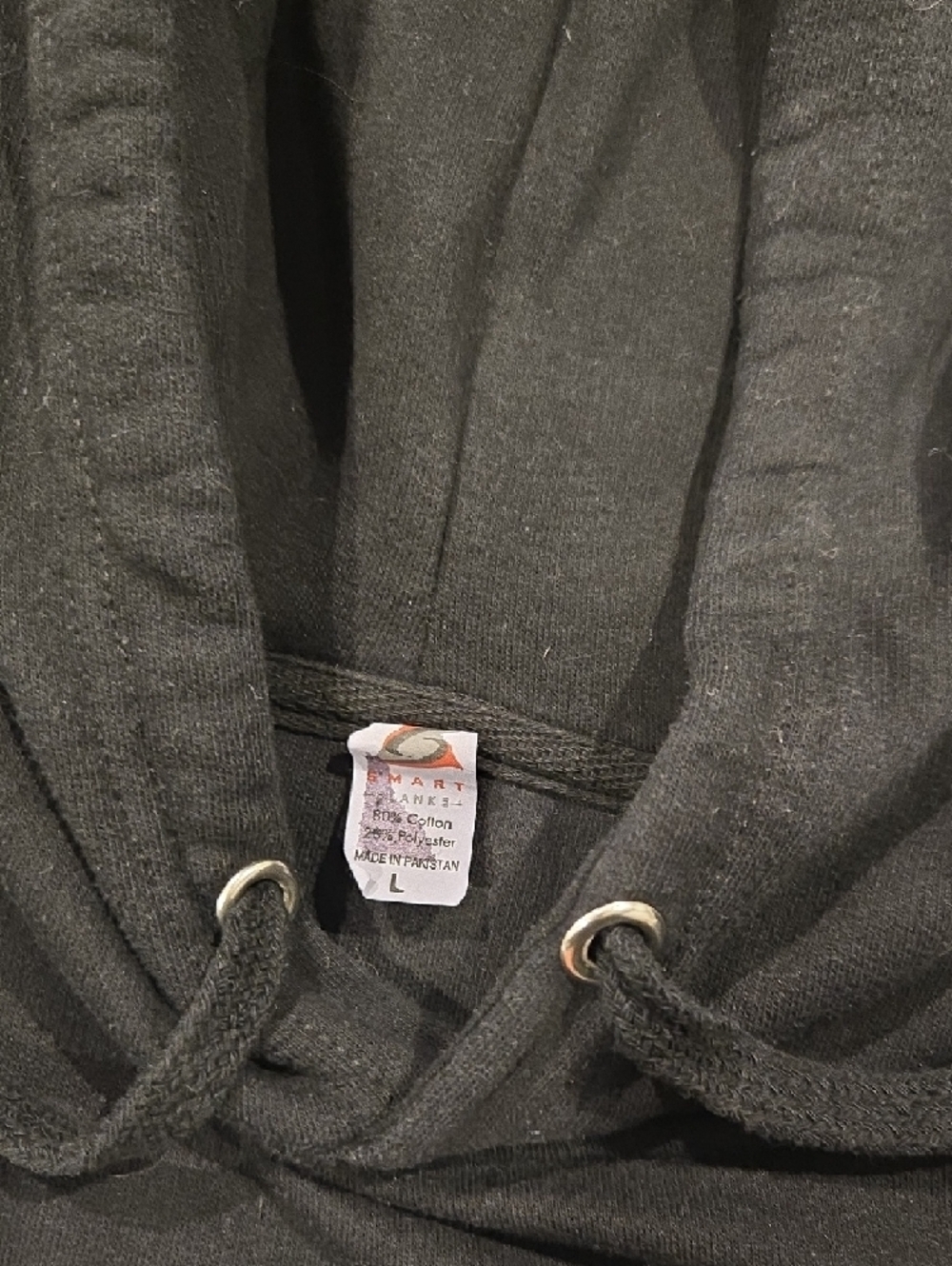 Black Hoodie with Silver 'Vegas Baby' Glitter Script - Picture 2 of 4